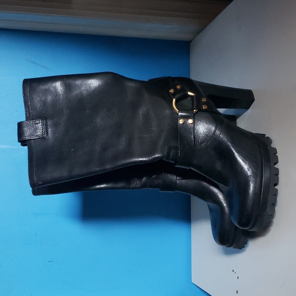 Tory Burch Calf High Moto Boots